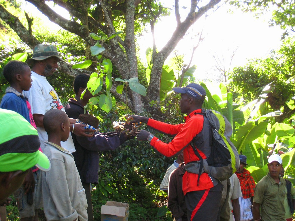 Tree planting ceremony with Simon Mtuy